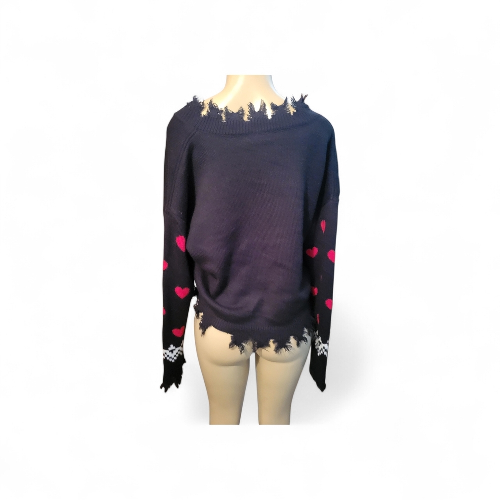 Chic Black Flamingo Sweater - Picture 4 of 5